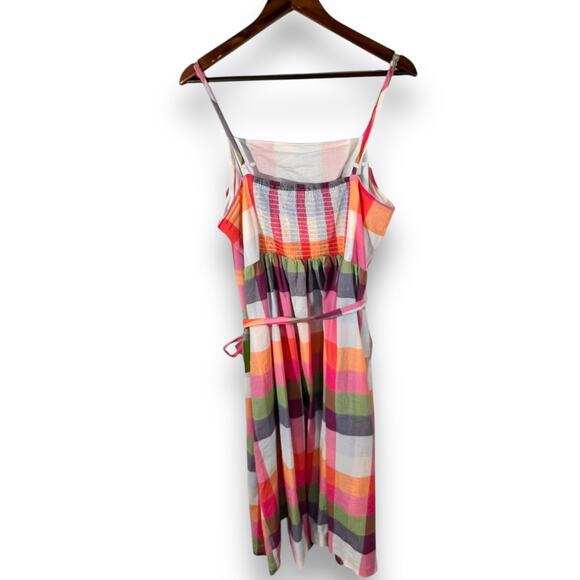 Kate Spade for Target Dress Preppy Heritage Madras Plaid Midi Belted XXL - Picture 4 of 12